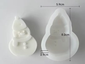 Molde silicona muñeco nieve navidad 